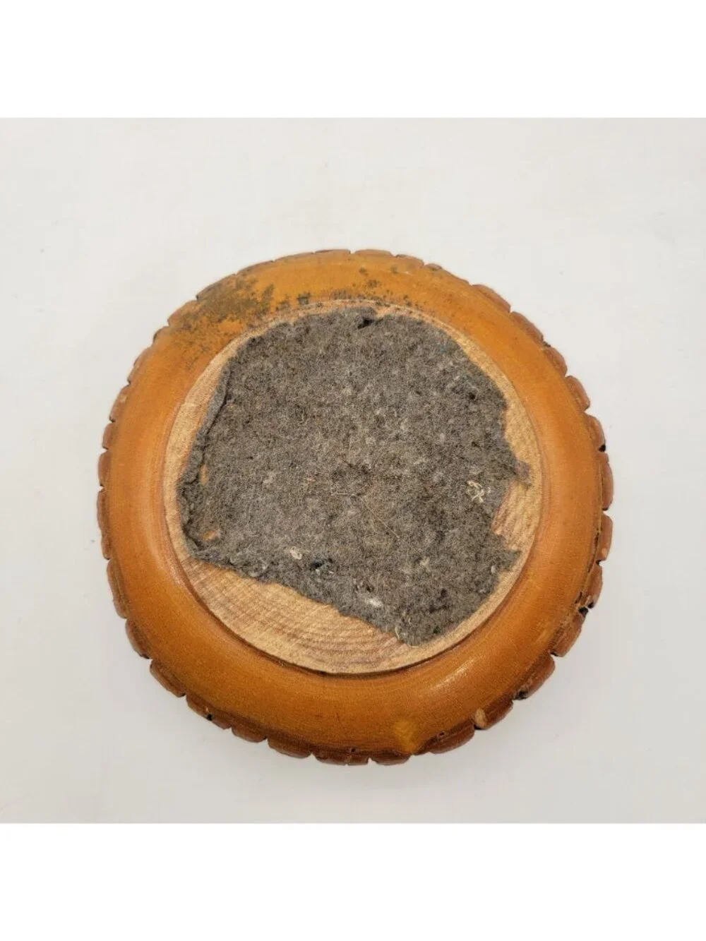 Handmade Wood Nut Bowl With Live Edge & Center Knob - Picture 3 of 5